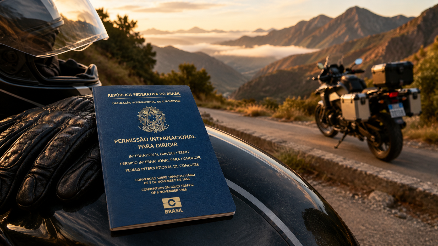 Motociclista com PID para dirigir no exterior