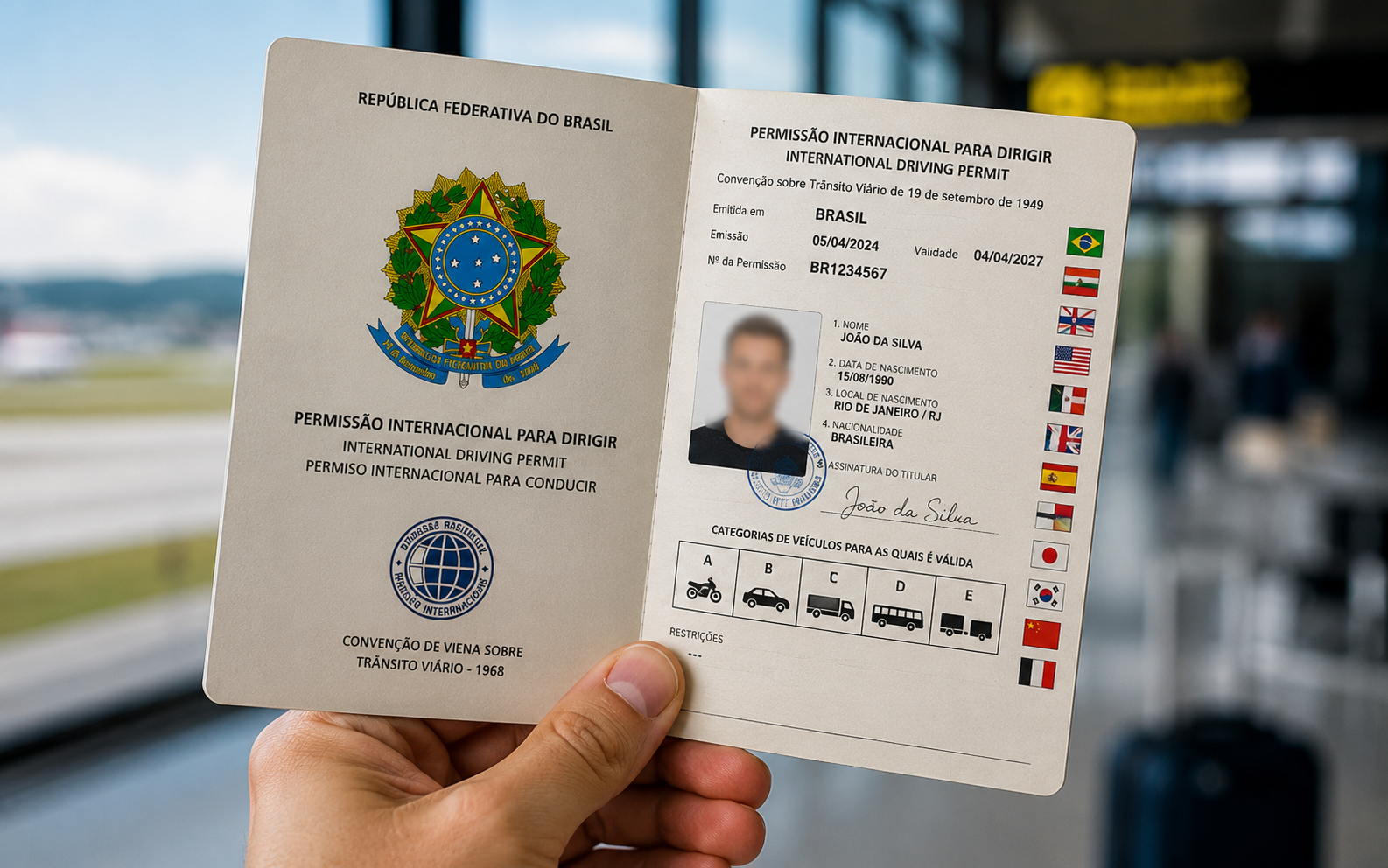 Modelo da Permissão Internacional para Dirigir